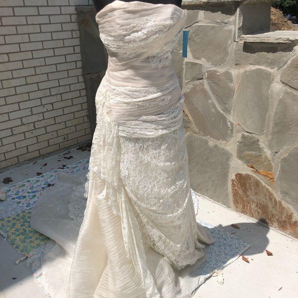 Pronovias Ivory Lace Wedding Gown